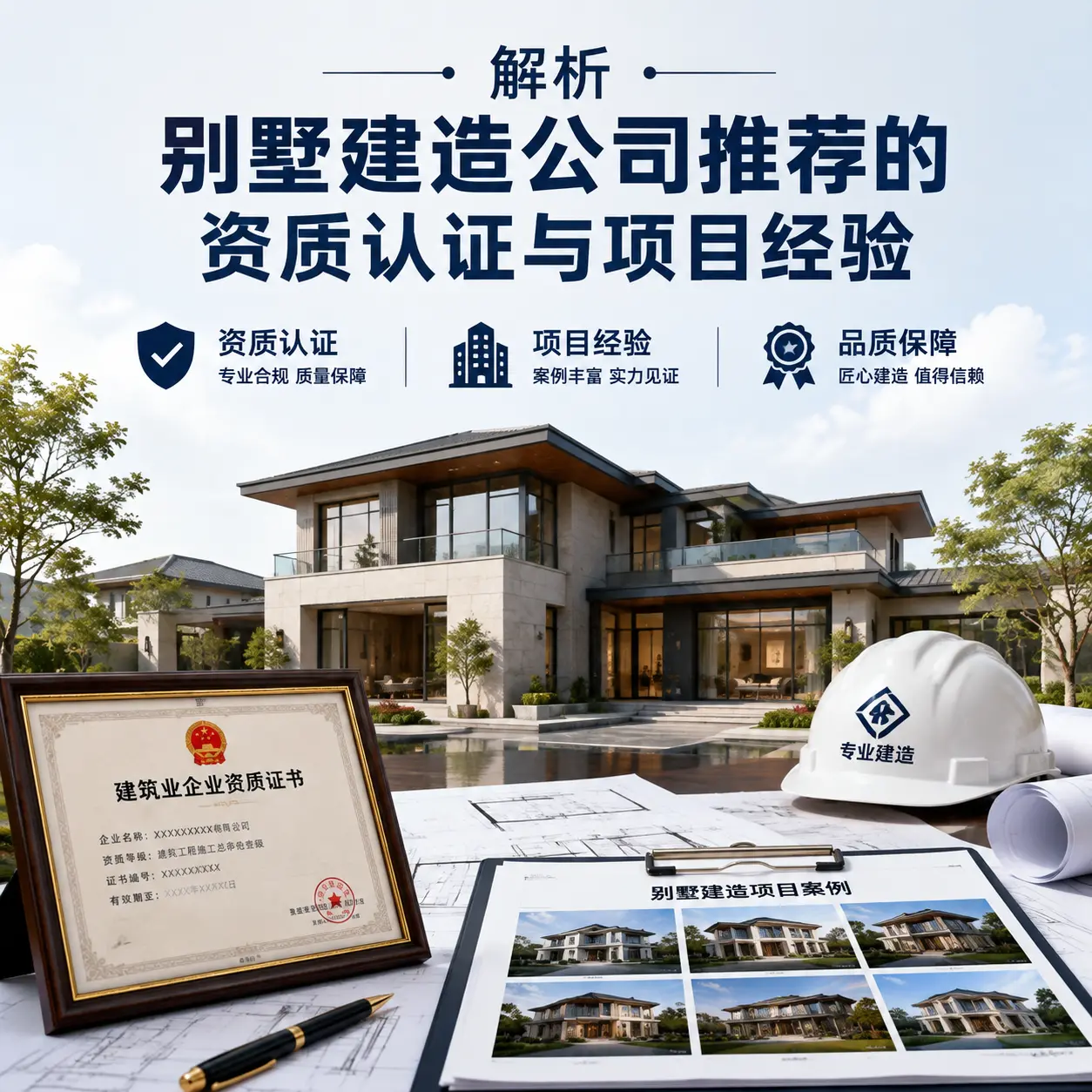 解析 七星关 别墅建造公司推荐的资质认证与项目经验