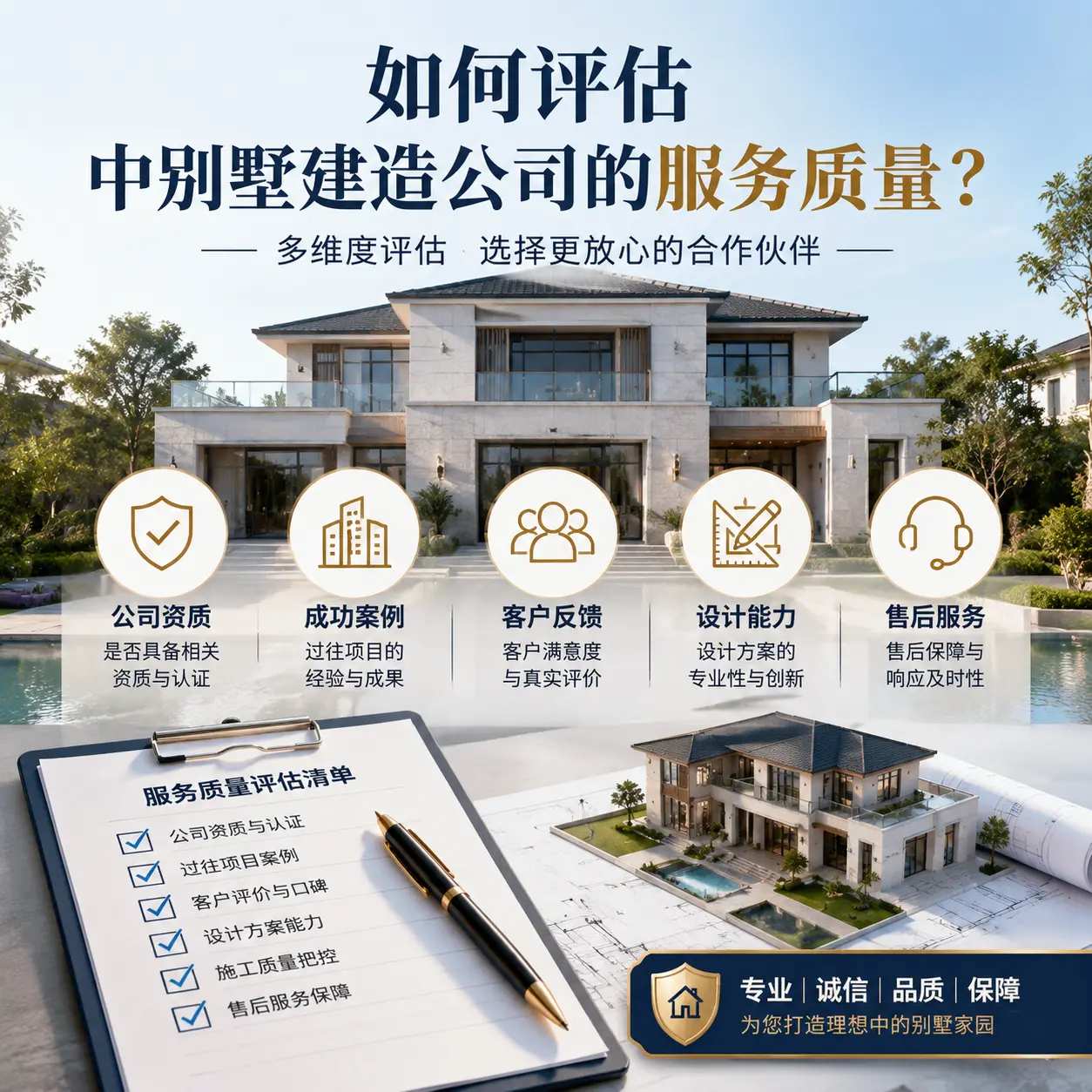 如何评估 七星关 中别墅建造公司的服务质量?