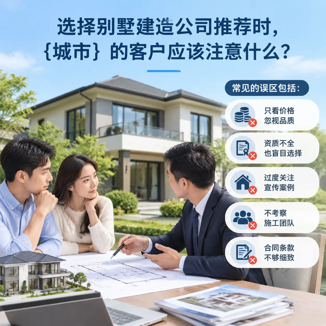 选择别墅建造公司推荐时,七星关 的客户应该注意什么?