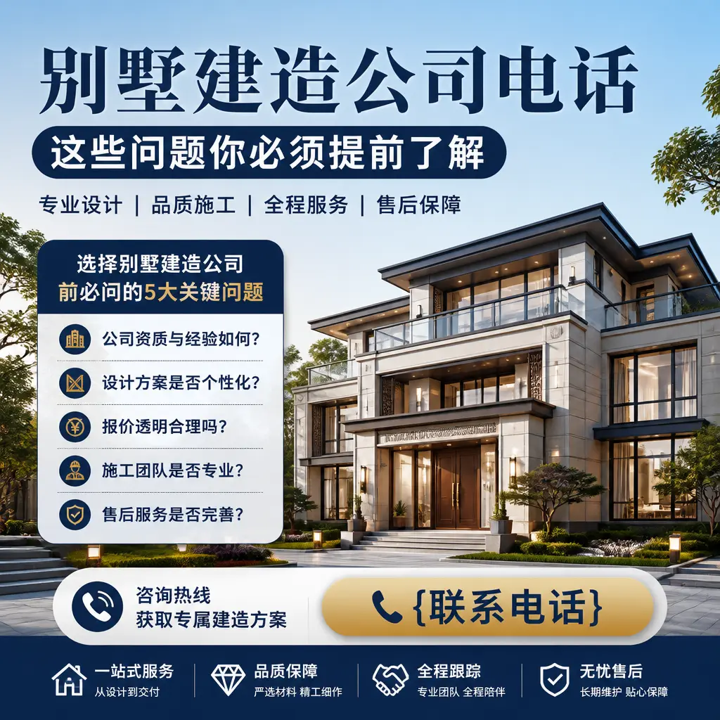七星关别墅建造公司电话，这些问题你必须提前了解