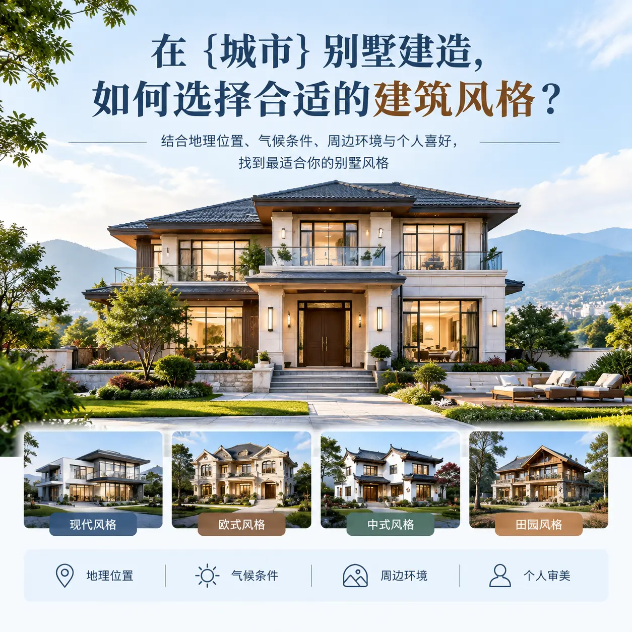 在 七星关 别墅建造,如何选择合适的建筑风格?